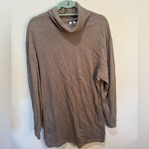 & Other Stories Taupe Turtleneck Women’s Cotton Sweater Dress Sz S